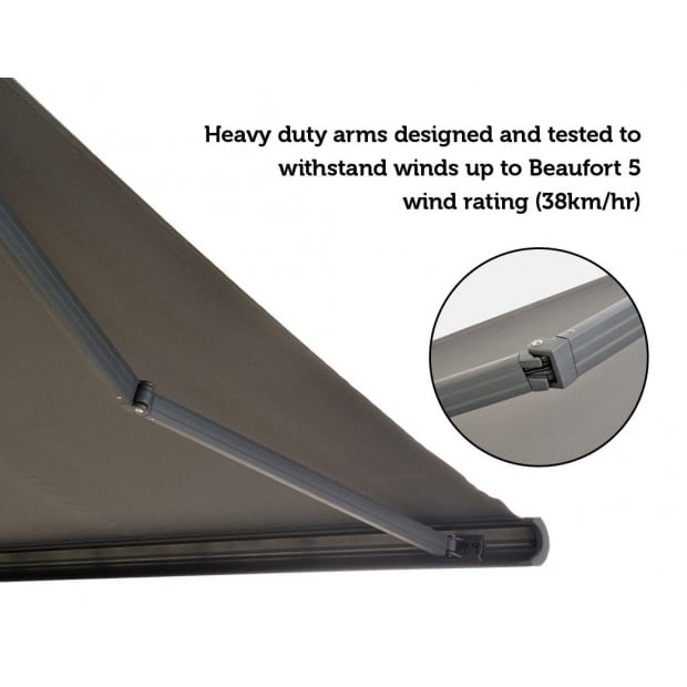 Heavy Duty Full Cassette Motorised Awning Beige - 5.0m X 3.0m Image 5