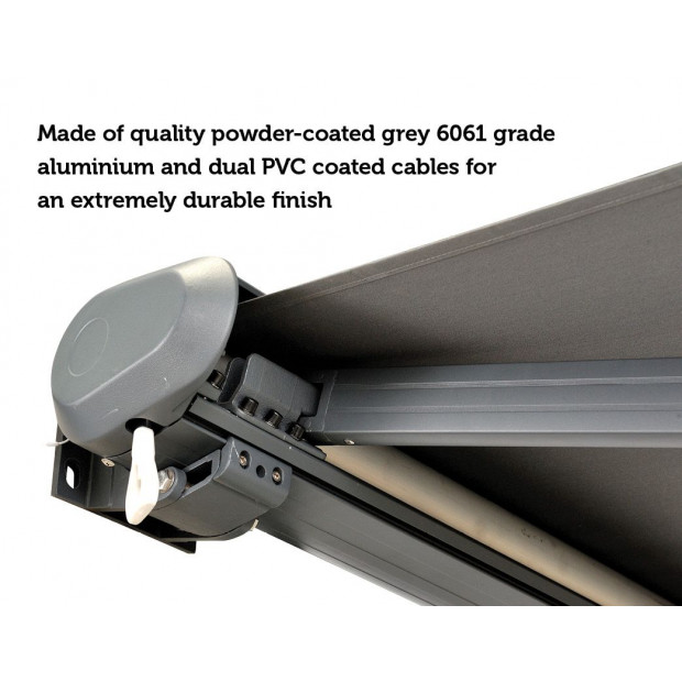 Heavy Duty Full Cassette Motorised Awning Beige - 5.0m X 3.0m Image 6