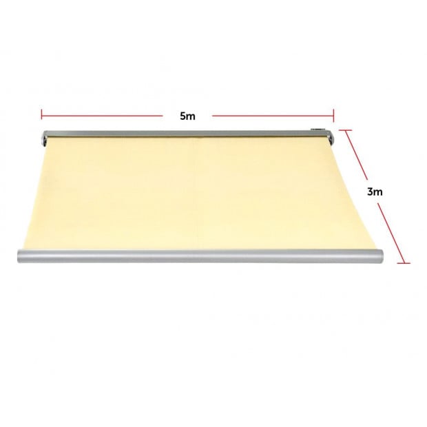 Heavy Duty Full Cassette Motorised Awning Beige - 5.0m X 3.0m Image 9