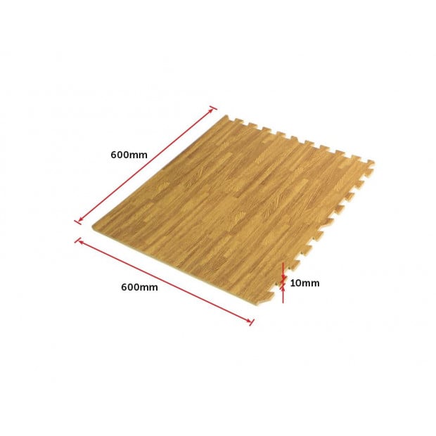 12 Tiles Eva Fitness Home Yoga Gym Interlocking Floor Puzzle Mat Wood Image 7