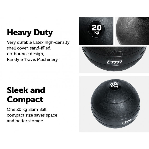 20kg Slam Ball No Bounce Crossfit Fitness Mma Boxing Bootcamp Image 2