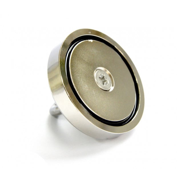 Round Neodymium Fishing Magnet Countersunk Hole Eyebolt, 500 Lbs Pull Image 3