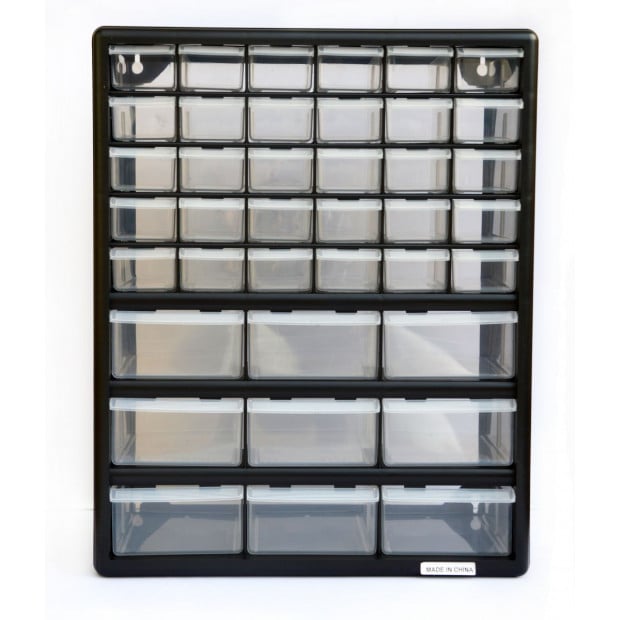 Storage Cabinet Drawers 39 Plastic Tool Box Containers Organiser Image 2