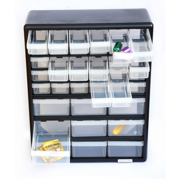 Storage Cabinet Drawers 39 Plastic Tool Box Containers Organiser Image 4
