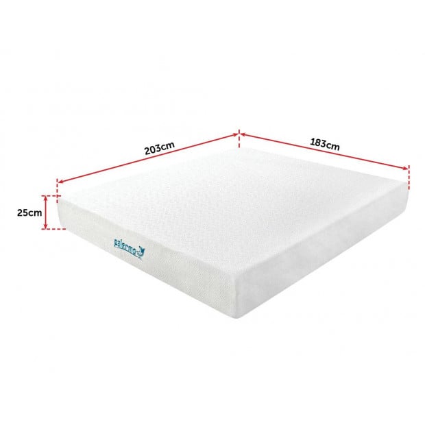 Palermo King 25cm Gel Memory Foam Mattress Dual-layered Image 7