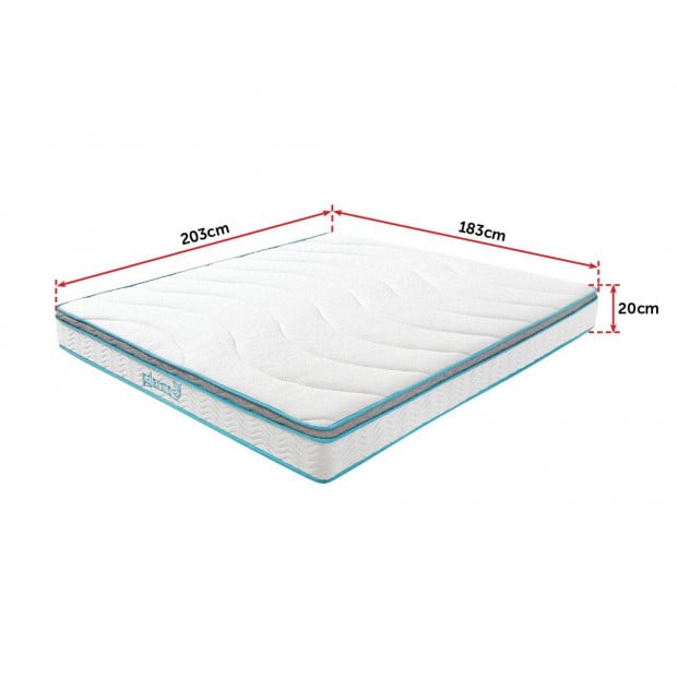 Palermo King 20cm Memory Foam And Innerspring Hybrid Mattress Image 6