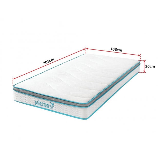 Palermo King Single 20cm Memory Foam And Innerspring Hybrid Mattress Image 6