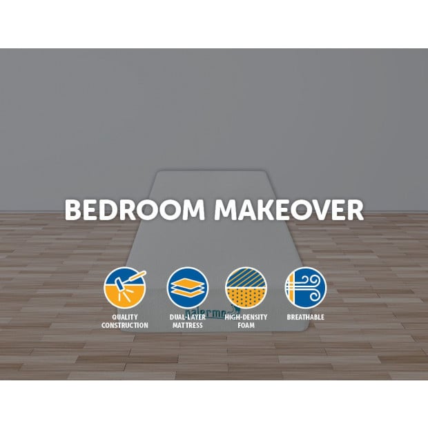 Palermo Single 25cm Gel Memory Foam Mattress - Dual-layered Image 2