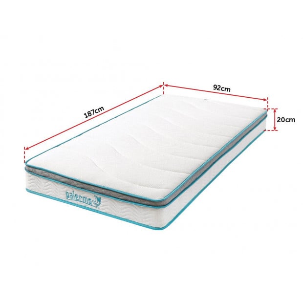 Palermo Single 20cm Memory Foam And Innerspring Hybrid Mattress Image 6