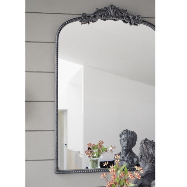 Ornate Metallic Wall Mirror 92x61x4cm Art Decor Makeup Bathroom Image 3