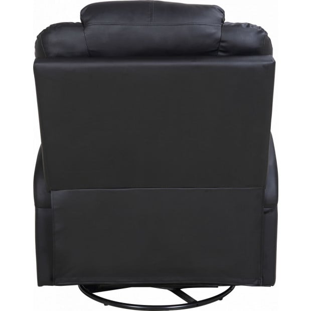 Massage Sofa Chair Recliner 360 deg PU Leather Lounge 8 Point Heated Image 8