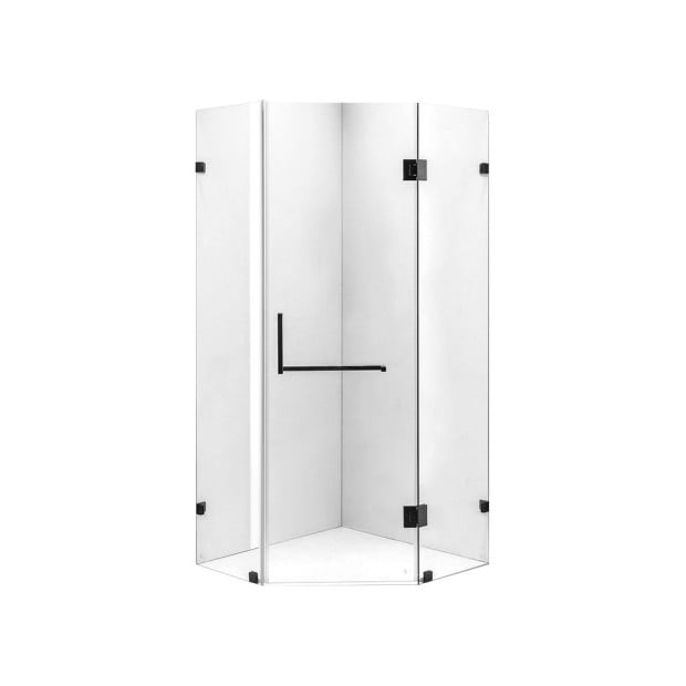 900 X 900mm Frameless 10mm Glass Shower Screen Square Handle Image 3