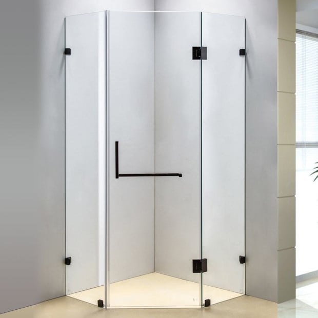 1000 X 1000mm Frameless 10mm Glass Shower Screen