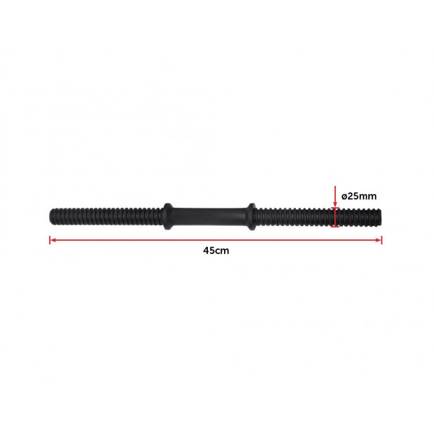 45cm - 1 Pair Dumbbell Bar 25mm Diameter - Pvc Coated Dumbell Handle Image 10