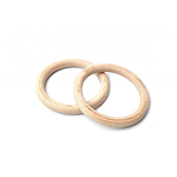 32mm Wooden Gymnastic Rings Olympic Gym Rings Strength Training Image 3