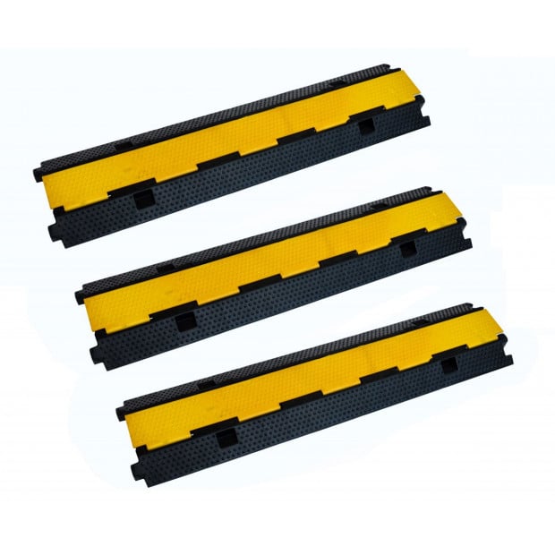3pcs 2-cable Rubber Electrical Wire Cover Heavy Duty Protector