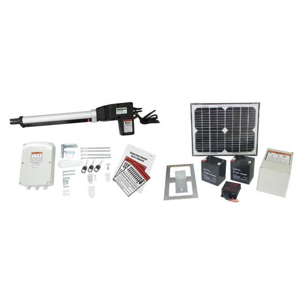 500kg 10w Solar Single Swing Auto Motor Remote Gate Opener Image 2