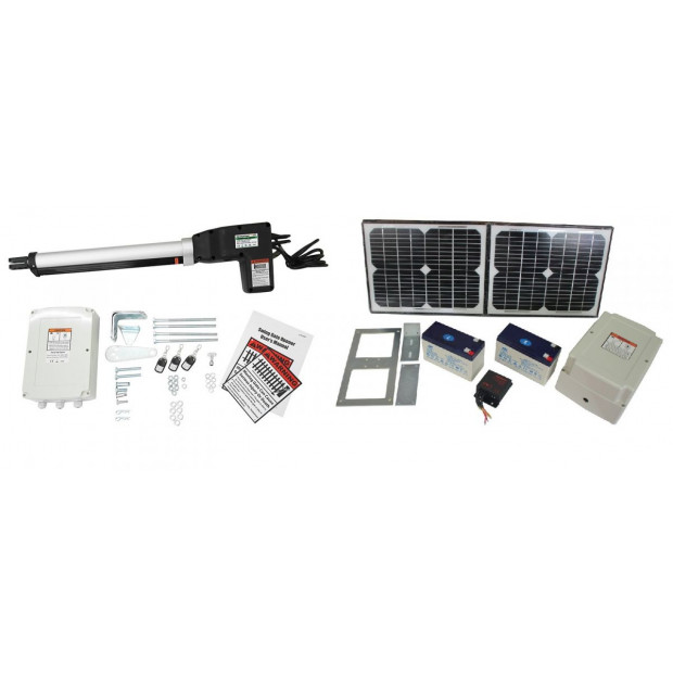 500kg 20w Solar Single Swing Auto Motor Remote Gate Opener Image 2