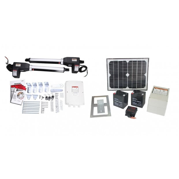 1000kg 10w Solar Double Swing Auto Motor Remote Gate Opener Image 2