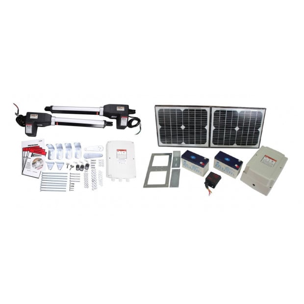 1000kg 20w Solar Double Swing Auto Motor Remote Gate Opener Image 2