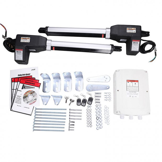 1000kg 20w Solar Double Swing Auto Motor Remote Gate Opener Image 3