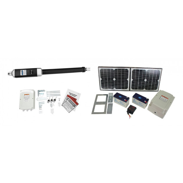 500kg 20w Solar Single Swing Auto Motor Remote Gate Opener Image 2