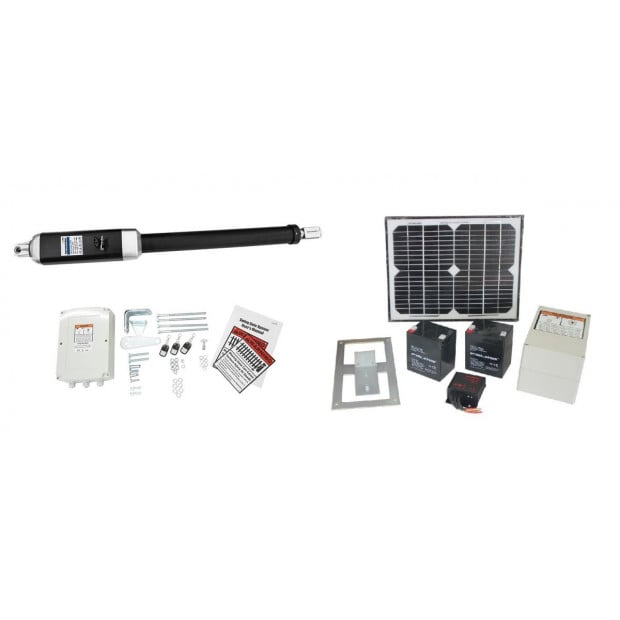 500kg 10w Solar Single Swing Auto Motor Remote Gate Opener Image 2