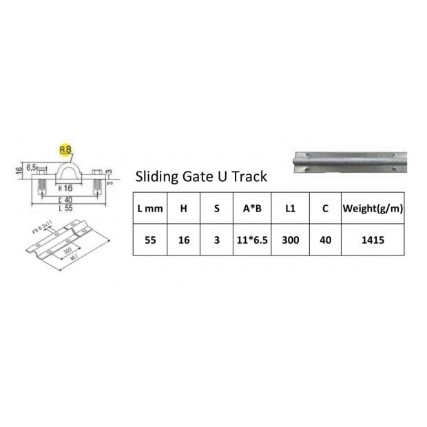 Sliding Gate Hardware Accessories Kit - 4m Track Image 4