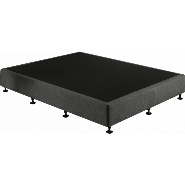 Palermo Queen Ensemble Bed Base Platinum Graphite Linen Fabric Image 4