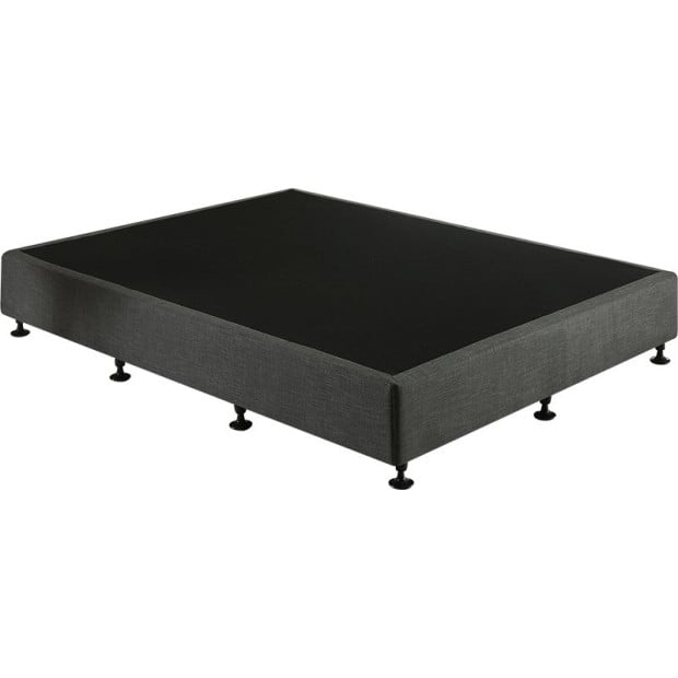 Palermo King Single Ensemble Bed Base Platinum Graphite Linen Fabric Image 4