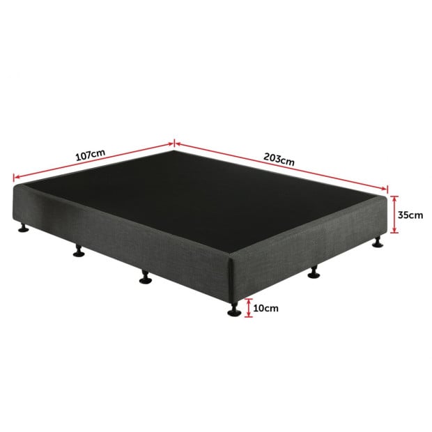 Palermo King Single Ensemble Bed Base Platinum Graphite Linen Fabric Image 5