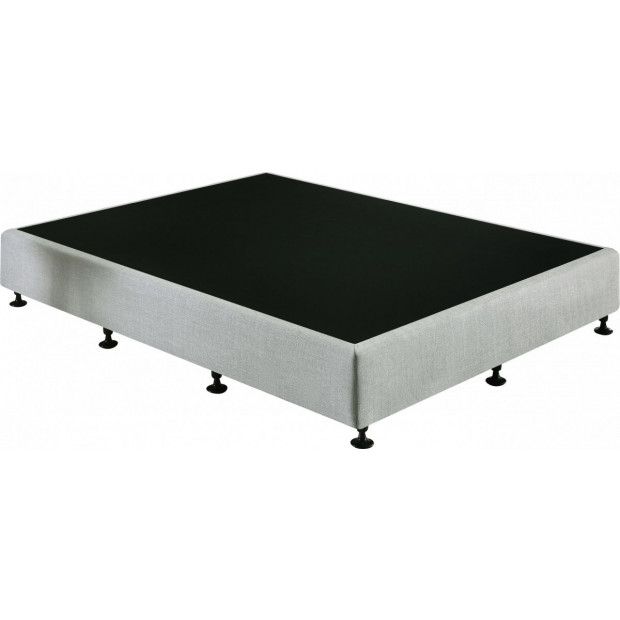 Palermo King Single Ensemble Bed Base Platinum Light Grey Linen Fabric Image 4