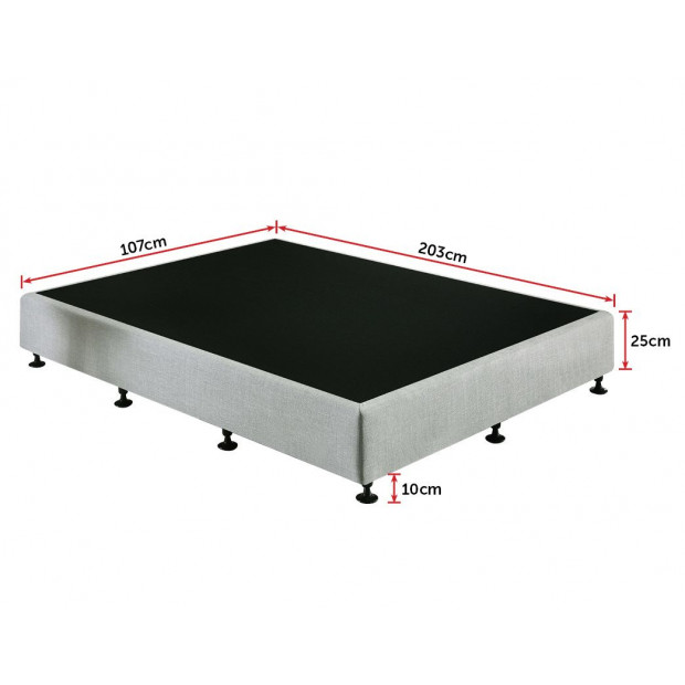 Palermo King Single Ensemble Bed Base Platinum Light Grey Linen Fabric Image 5