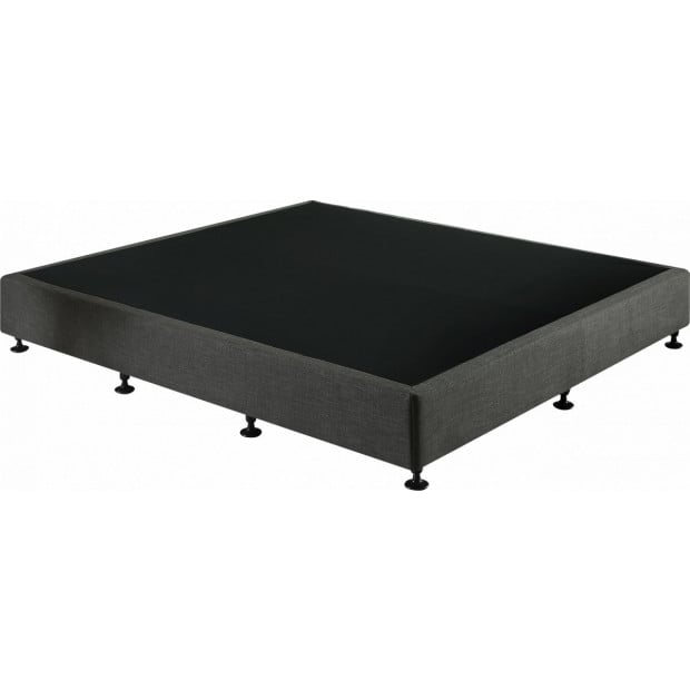 Palermo King Ensemble Bed Base Platinum Graphite Linen Fabric Image 4