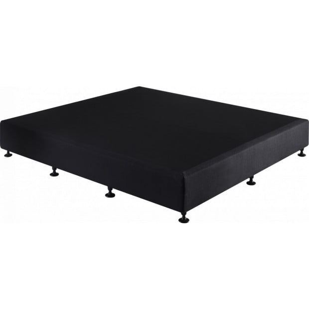 Palermo King Ensemble Bed Base Midnight Black Linen Fabric Image 4
