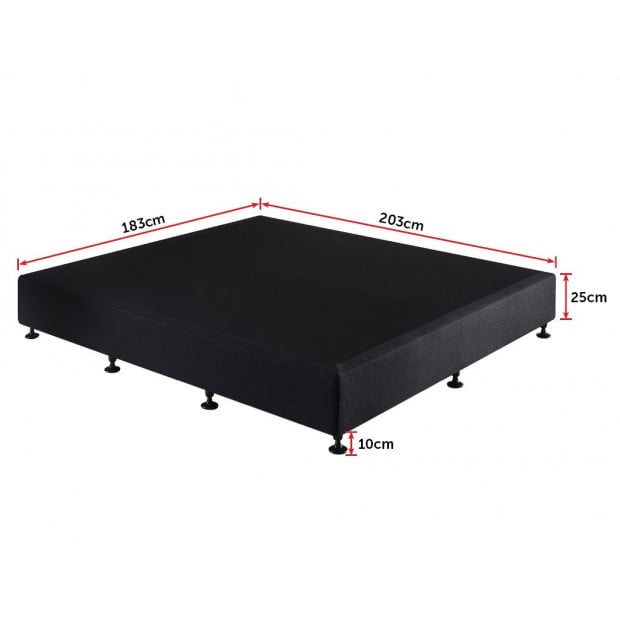 Palermo King Ensemble Bed Base Midnight Black Linen Fabric Image 5