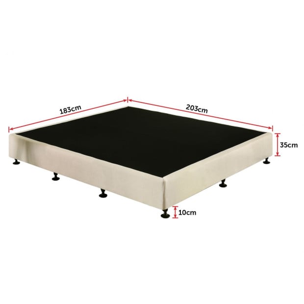 Palermo King Ensemble Bed Base Platinum Natural Sand Linen Fabric Image 5