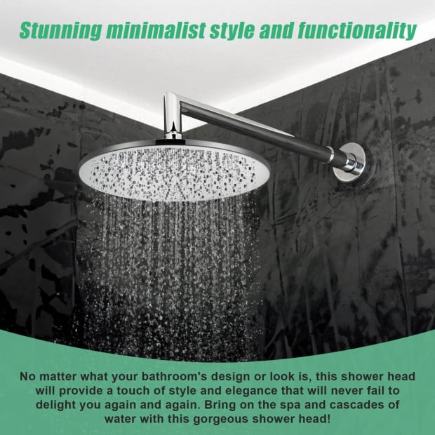 300mm Brass Shower Head Round Chrome Showerhead Image 6