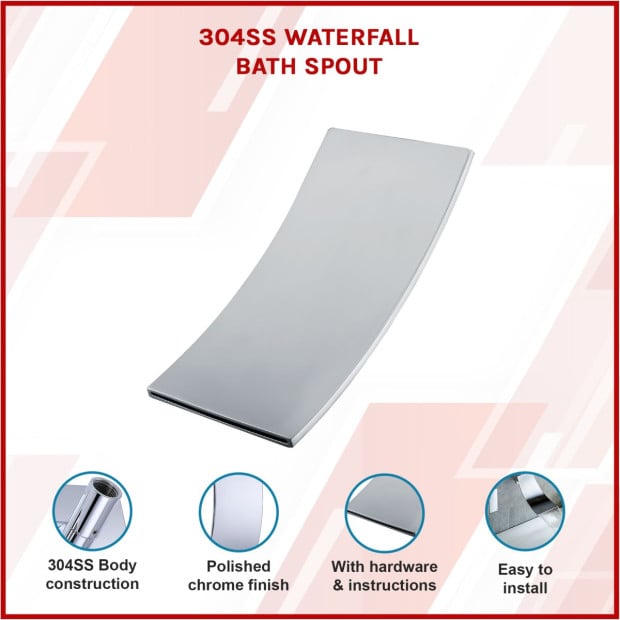 304 Stainless Steel Waterfall Bath Spout Image 2