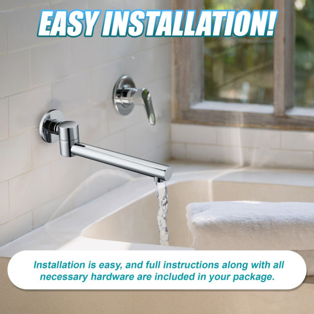 240mm Brass Bath Safety Spout Swivel Image 7