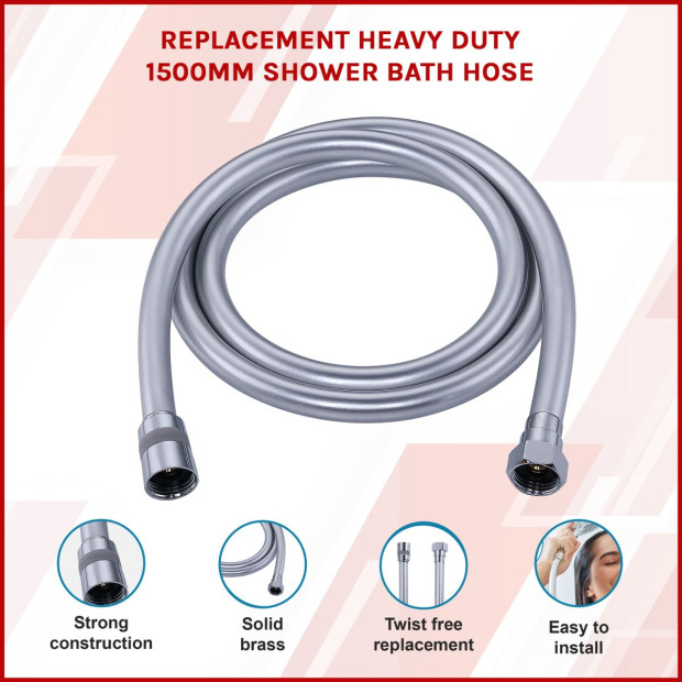 Replacement Heavy Duty 1500mm Shower Bath Bidet Hose Image 3