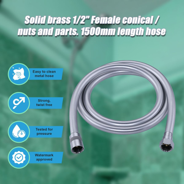 Replacement Heavy Duty 1500mm Shower Bath Bidet Hose Image 6
