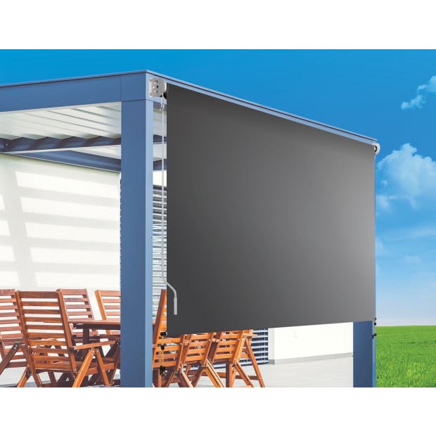Retractable Straight Drop Roll Down Awning Garden Patio 2.1x2.5m