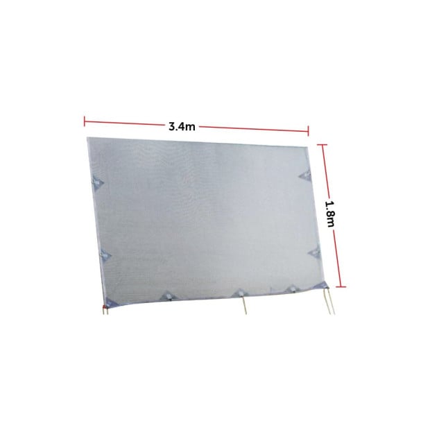 3.4m Caravan Screen Side Sunscreen Sun Shade For 12 Roll Out Awning Image 8