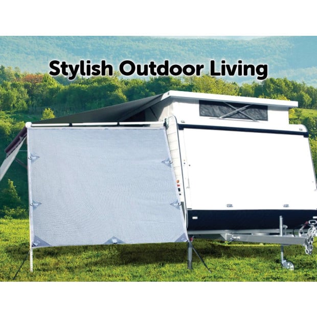 Pop Top Caravan Privacy Screen Sun Shade Side Extension 2.1 X 1.8m Image 2