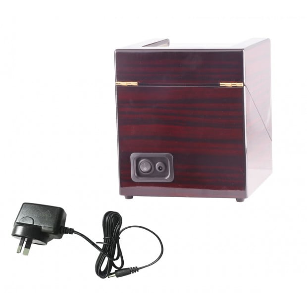 Automatic Dual Watch Winder Wood Display Box Case Motor Rotation Storage Image 5