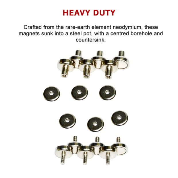 18x 16mm 5kg Countersunk Pot Magnet Latch Door Drawer Cabinet Image 7