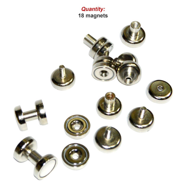 18x 16mm 5kg Countersunk Pot Magnet Latch Door Drawer Cabinet Image 8