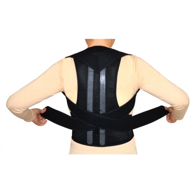 Lower Back Brace Unisex Posture Corrector Lumbar Support - Large Image 2