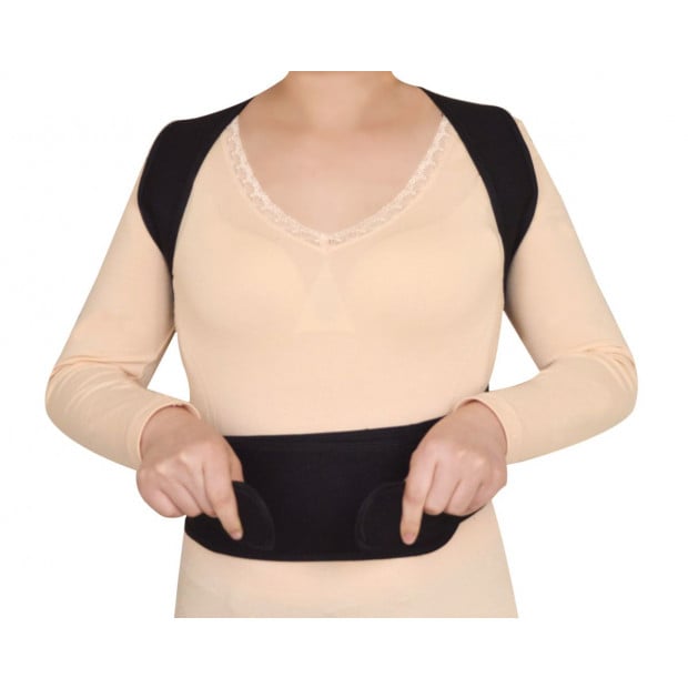 Lower Back Brace Unisex Posture Corrector Lumbar Support - Large Image 5